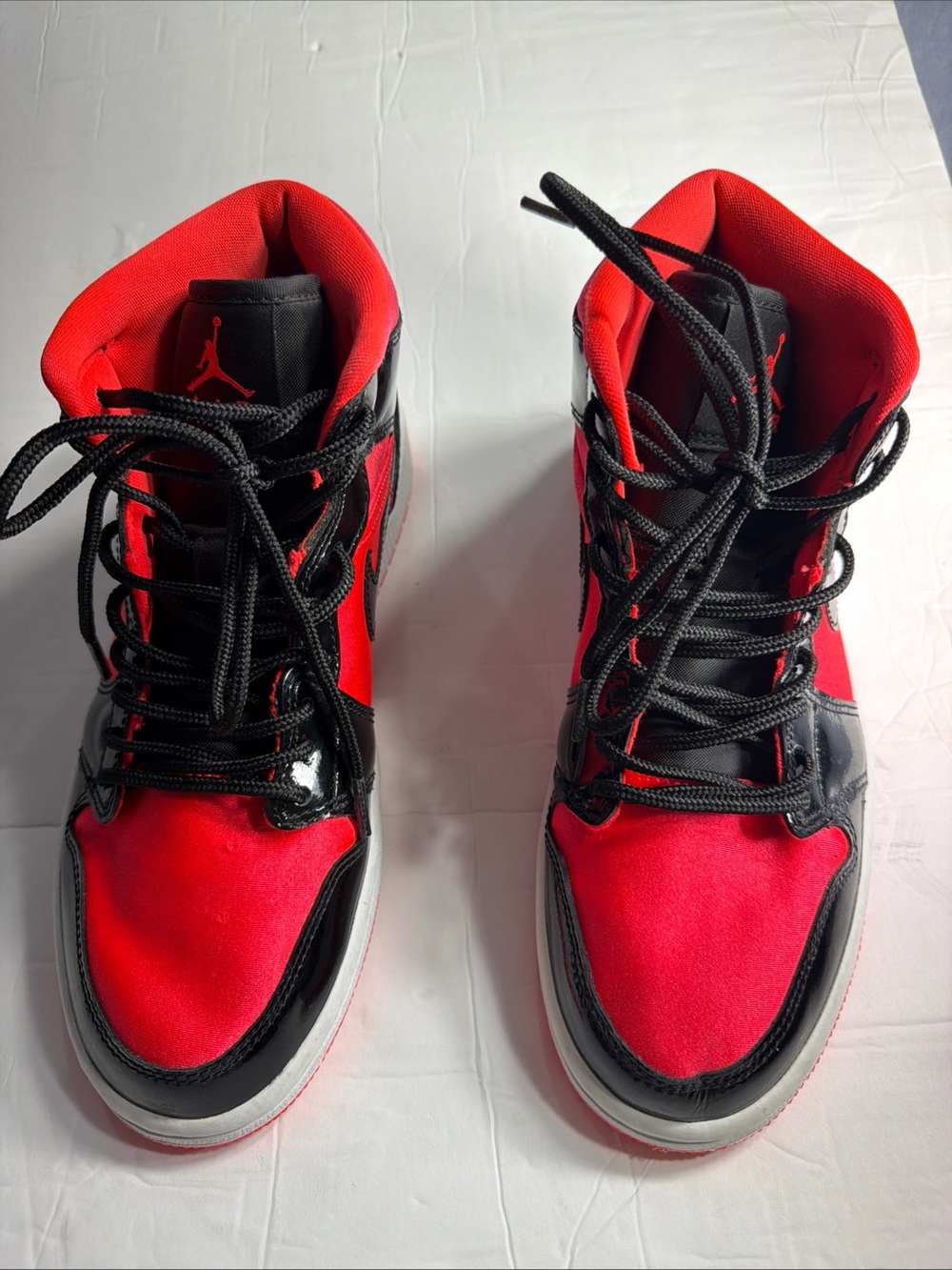 Jordan High-Top Sneakers in Red and Black - Picture 12 of 13